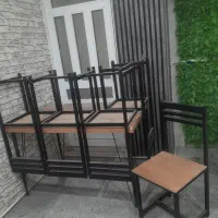 میز و صندلی چوب و آهن