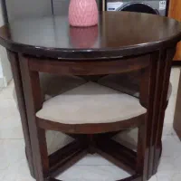 میز و صندلی ناهار خوری ۴ نفره کاملا سالم کوچصفهان|میز و صندلی غذاخوری|کوچصفهان, |دیوار