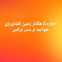 اجاره زمین کشاورزی ۵ هکتار خواجه لر بندرترکمن