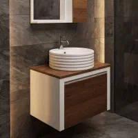 روشویی کابینتی سبلان، طرح چوب، پرداخت چکی