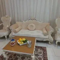 یک دست مبل ۹ نفره میز تی وی کنسول تخت دراور پرده|مبلمان خانگی و میز عسلی|پردیس, فاز ۸|دیوار