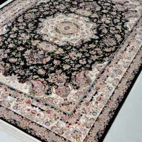 فرش 1200 شانه طرح خطیبی رنگ سرمه ای تراکم 3600|فرش|آران و بیدگل, |دیوار