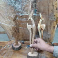 مجسمه غزال چوبی|مجسمه، تندیس، ماکت|قدس, شهرک صنعتی گلگون|دیوار