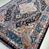 ۲جفت فرش ۶متر و۹متر دستباف طرح تبریز سالاری ابریشم