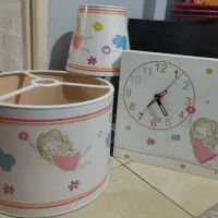چراغ خواب،ساعت،لوستر