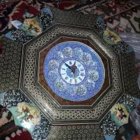 ساعت دیواری خاتم کاری و میناوکاری شوده خورشیدی