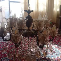 لوستر برنج ۸شاخه ۱۶رشته.کاملا سالم|لوستر و چراغ آویز|هشتگرد, شهرک ریحانه|دیوار