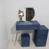 تخت دو نفره با عسلی ومیز توالت|تخت و سرویس خواب|پرند, فاز ۲|دیوار