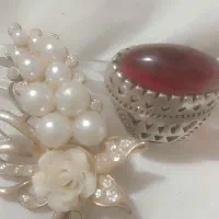 انگشتر  قدیمی با نگین سرخ یاقوتی|جواهرات|رزن, |دیوار