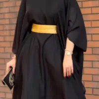 مانتوی عبایی مشکی تخفیف خورده