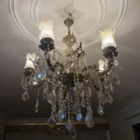 لوستر ۵ شاخه تمام برنز اصل با ۵ شاخک جداگانه