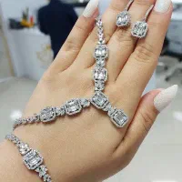 سرویس نقره جواهری ماه و ستاره دریا آب طلا۸۱۶۳۹۴|بدلیجات|تبریز, |دیوار