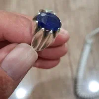 انگشتر نقره یاقوت کبود آفریقایی