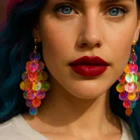 گوشواره های خاصِ آمریکایی(رنگ‌ثابت) Iam قیمت مناسب