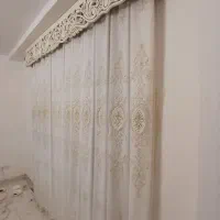 پرده به همراه کتیبه چوبی|پرده، رانر، رومیزی|رشت, کوی مهر|دیوار