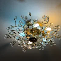 دو عدد لوستر سقفی گوی