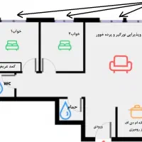 جیحون ۶۵ متری ۲ خواب فول