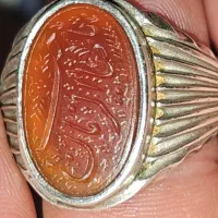 معاوضه گوشی انگشتر دوقاب خطی یمن اصل ناب نقره ۹۵۰