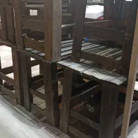 نیمکت و میز چوبی . جنگلی|میز و صندلی غذاخوری|سهند, |دیوار