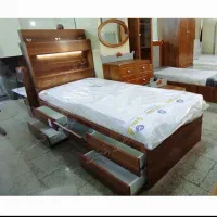 ٪ تخت خواب  باشکوه  نیلی / قیمت مناسب