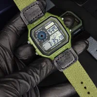 ساعت مچی کاسیو جهان نما بند برزنتی های کپی