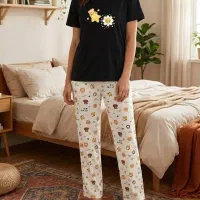 ست تیشرت شلوار پنبه در طرحهای مختلف زیر قیمت بازار