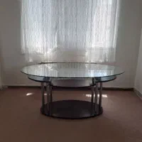 میز  شیشه ای و زیره چوب به راحتی از هم جدا میشود