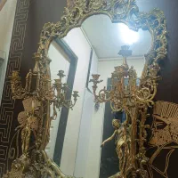 آینه و کنسول برنجی قدیمی و سنگین|آینه|پرند, فاز ۴|دیوار
