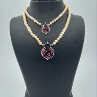 گردنبند مروارید با آویز مدل انار|جواهرات|قم, ارم|دیوار