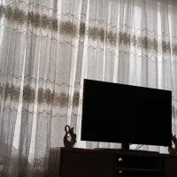 پرده حریر ارگانزا جنس عالی نوار و گلدوزی شده|پرده، رانر، رومیزی|گلپایگان, |دیوار