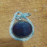 زنجیر و پلاک نقره عقیق