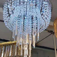 لوستر سقفی مدرن خطی SMDکریستالی LED قیمت مناسب|لوستر و چراغ آویز|رشت, کوی جام جم|دیوار
