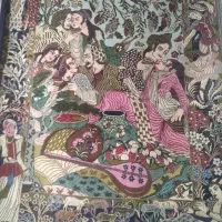 قالیچه 4متری بافت قم تابلو لیلی مجنون