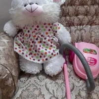 یک عدد جارو برقی و یه عدد خرگوش بزرگ تمیز