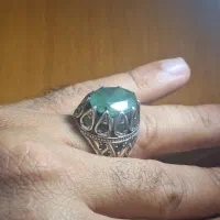انگشتر زمرد و فیروزه