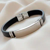 دستبند مردانه استیل مدل چند رنگ مینیمال