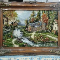 تابلو فرش دستباف طرح کلبه|تابلو فرش|مشگین شهر, |دیوار