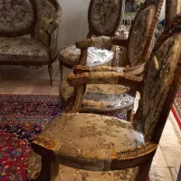 حراج مبلمان کلاسیک استیل فرحی چوب گردو 9نفره|مبلمان خانگی و میز عسلی|تهران, حبیب الله|دیوار