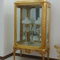 ویترین ورق طلا چوب راش