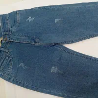 شلوار لی دمپا کشی زاپ دار برند سایز 36 34 s