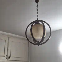 لوستر چوبی تک شعله