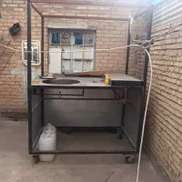 دکه ساندویچی و فلافل با کوره و ۳ شعله