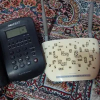 تلفن آلمانی و مودم tp-link 5پرت لوازم برقی