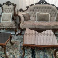 مبل سلطنتی چوبی در حد نو|مبلمان خانگی و میز عسلی|قم, عمار یاسر|دیوار