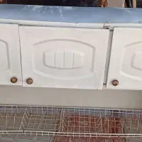 کابینت دیواری آبچکان سه درب و صندلی محکم|آب‌چکان و نظم‌دهنده ظروف|نورآباد, |دیوار