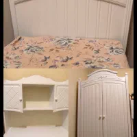 ست کامل تخت، تشک رویال، کمد و میز تحریر