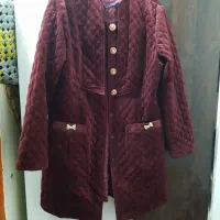 پالتو مخمل زرشکی درحد نو با شالش|لباس|مشهد, زیرکن|دیوار