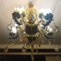 لوستر چهار شاخه برنجی