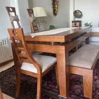 میز و صندلی ناهارخوری چوبی  اندازه استاندارد
