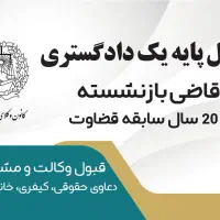 وکیل پایه یک دادگستری(قاضی بازنشسته)